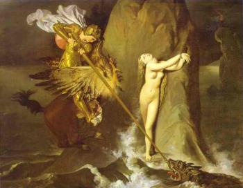 Jean Auguste Dominique Ingres : Roger Delivering Angelica III